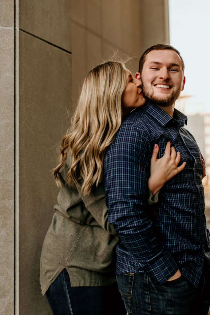 Engagement session at The Riverfront in Downtown Peoria Illinois