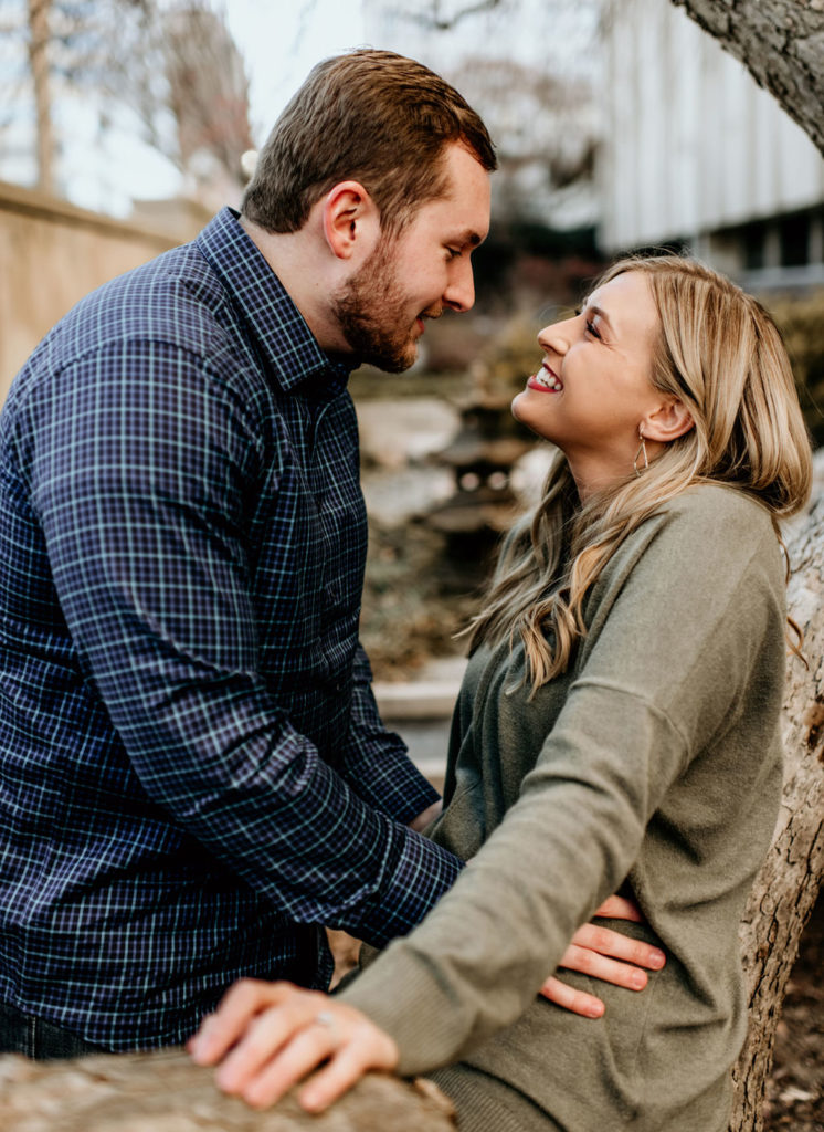 Engagement session at The Riverfront in Downtown Peoria Illinois