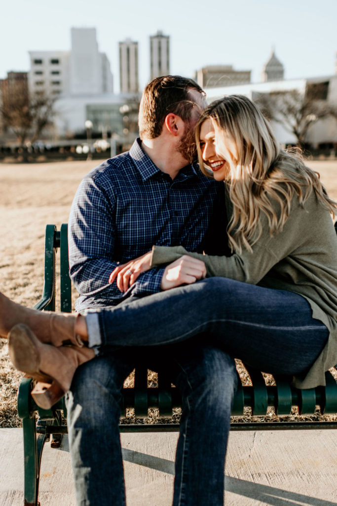 Engagement session at The Riverfront in Downtown Peoria Illinois