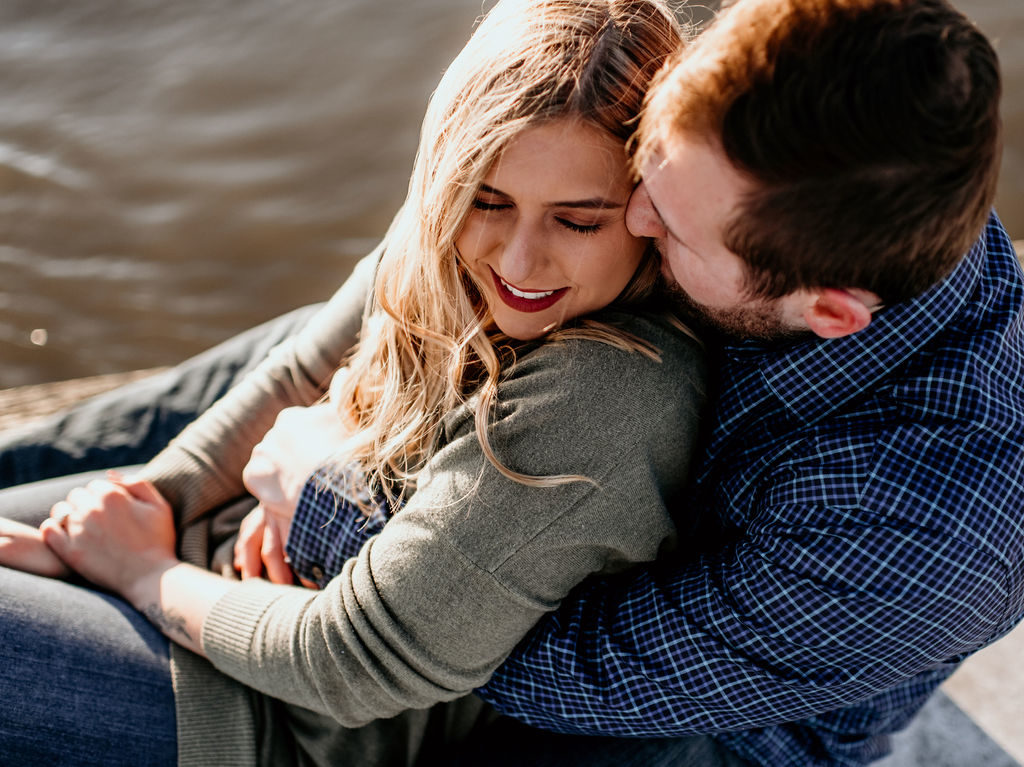 Engagement session at The Riverfront in Downtown Peoria Illinois