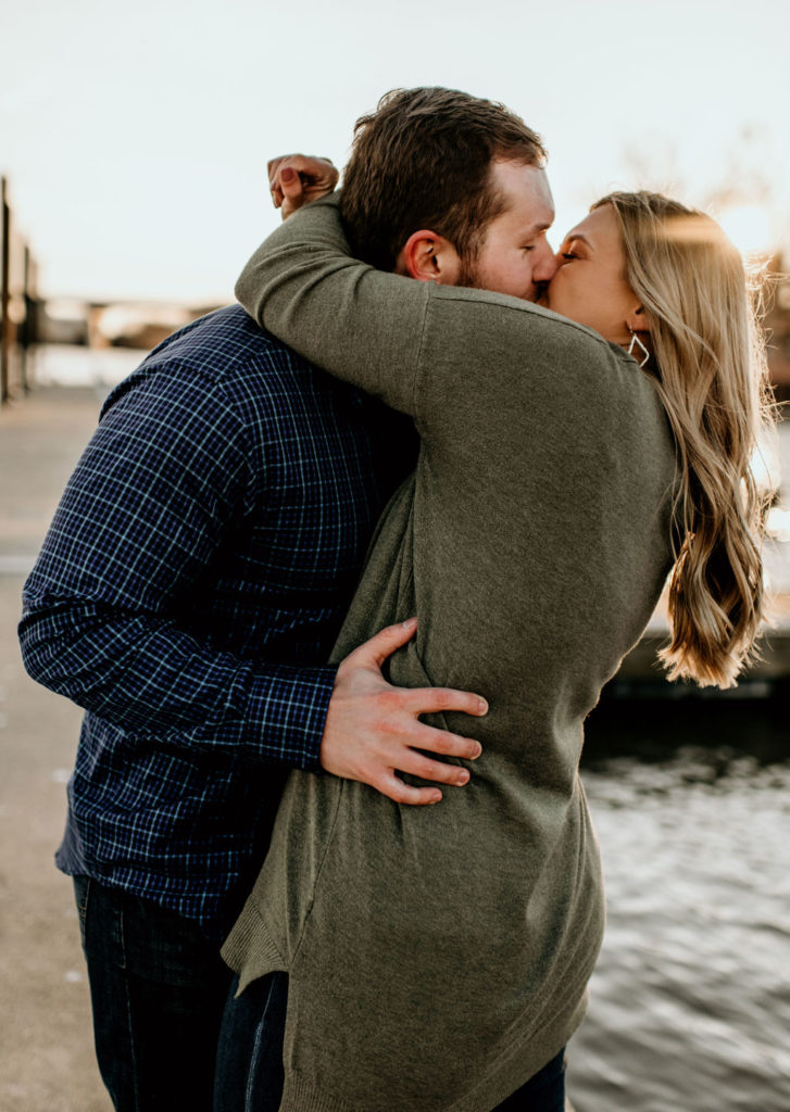 Engagement session at The Riverfront in Downtown Peoria Illinois