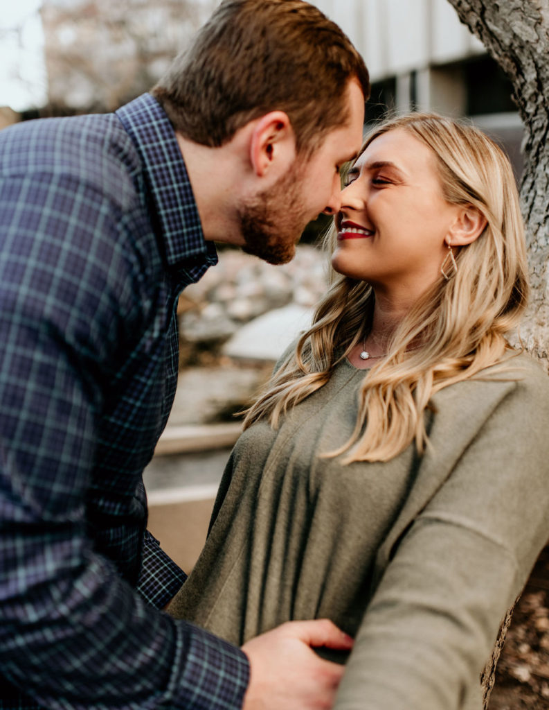 Engagement session at The Riverfront in Downtown Peoria Illinois