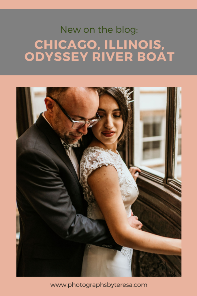 Chicago, Illinois, Odyssey River boat including wedding details, bride and groom fashion and wedding inspiration by Photographs by Teresa